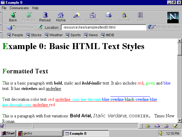 [Netscape Gecko Preview screenshot]