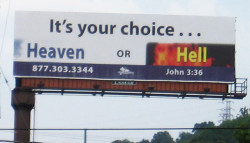 [threatening billboard near Charleston, WV]