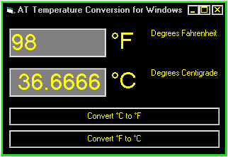 AT Temperature Conversion for Windows screen shot