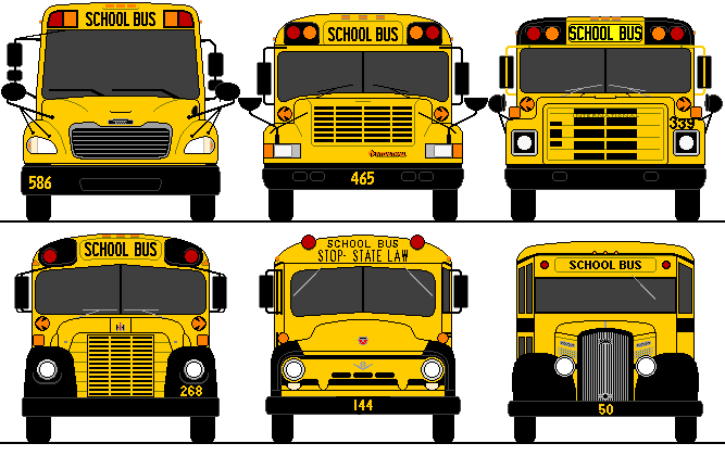 drawing of buses
