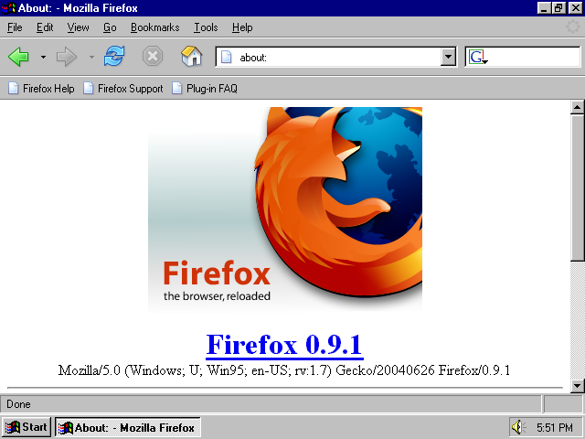 [Mozilla Firefox 0.9.1 screenshot]