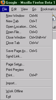 [File menu with flat appearance]