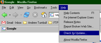 [Firefox 1.5 menus]