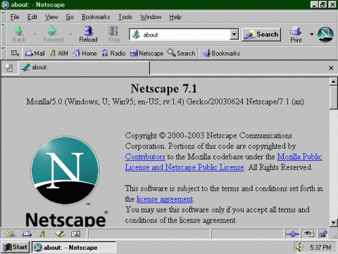 [Netscape 7.x screenshot]