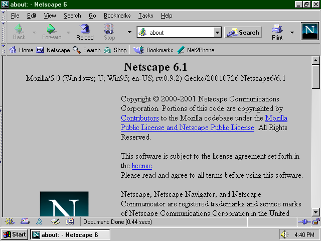 [Netscape 6.1 screenshot]