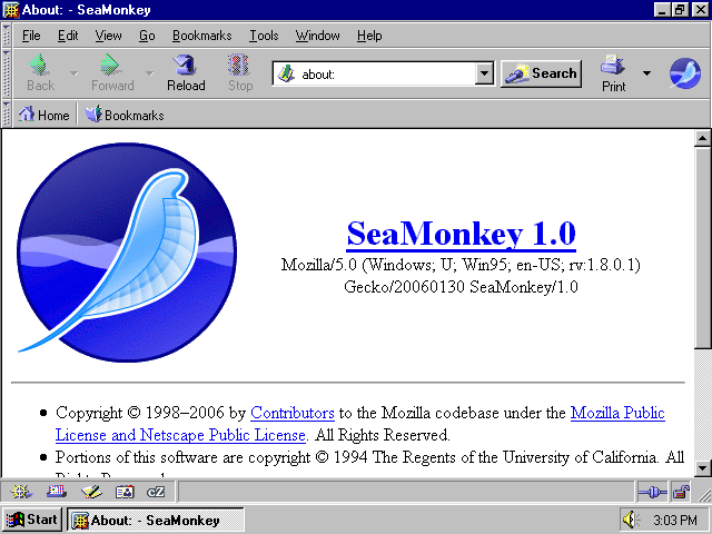 [SeaMonkey 1.0 screenshot]