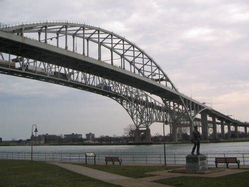 [Blue Water Bridge, as seen from Michigan]