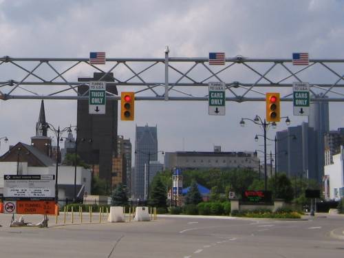 [Detroit-Windsor Tunnel approach]