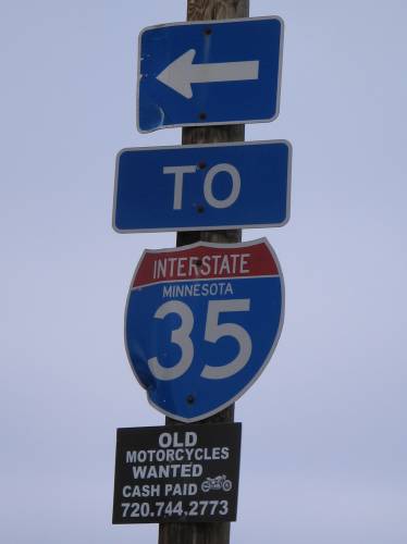 [Minnesota road sign]