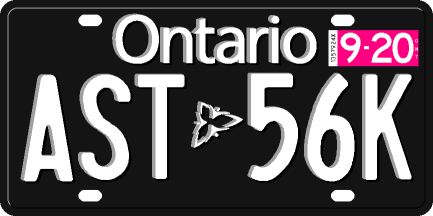 [Andrew's Ontario licence plate proposal]