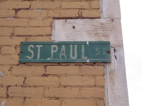 [St. Paul street sign]