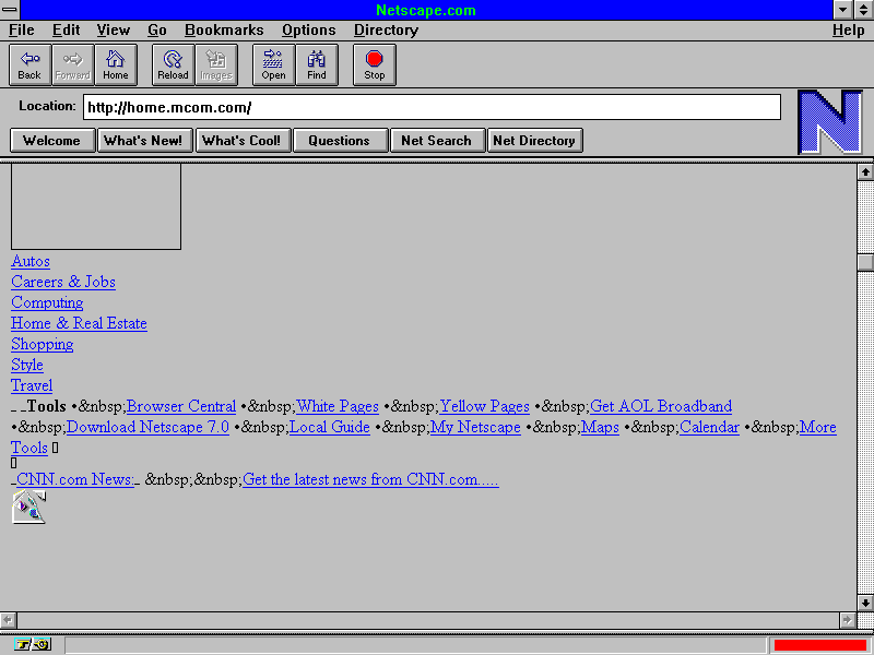 Netscape Navigator 1.0 - The Andrew Turnbull Network