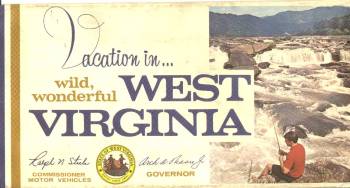 West Virginia license plate envelope