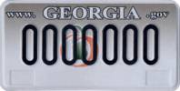 Georgia license plate with web slogan