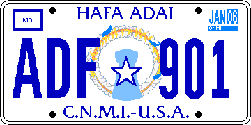 [Northern Mariana Islands 2006 license plate]