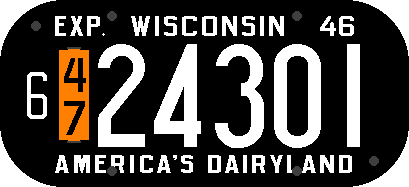 [Wisconsin 1947 license plate]