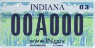 Indiana license plate with web slogan