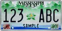 [Mississippi license plate]