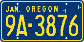 Oregon 56 undated license plate