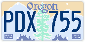 Oregon dead tree license plate