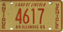[Illinois 1985 antique vehicle]