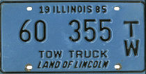 [Illinois 1985 tow truck]