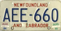 [Newfoundland and Labrador 1984/1985]