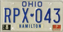 Ohio license plate