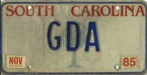[South Carolina 1985 personalized]