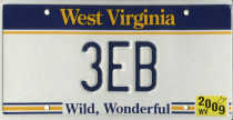 [West Virginia 2009 personalized]