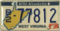 West Virginia license plate B/2-77812
