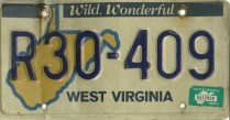 West Virginia license plate R30-409
