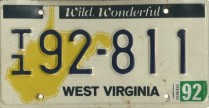 West Virginia license plate T/1 92-811