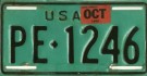 [U.S. Forces in Germany license plate number PE-1246]