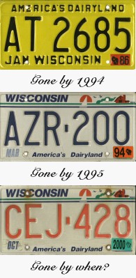 [Wisconsin license plate designs]