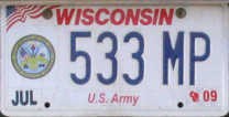 [Wisconsin 2009 U.S. Army personalized]