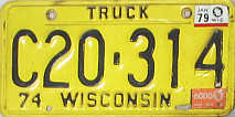 [74 truck plate]