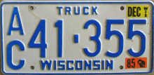 [Wisconsin 1985 truck]