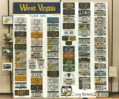 [West Virginia plate display]