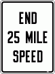 [End 25 Mile Speed]