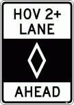 [HOV Lane Ahead]