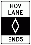 [HOV Lane Ends]