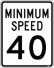 [Minimum Speed 40]