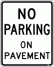 [No Parking on Pavement]