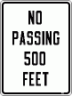 [No Passing 500 ft]