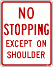 [No Stopping Except on Shoulder]