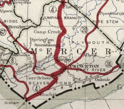 [Mercer County map]