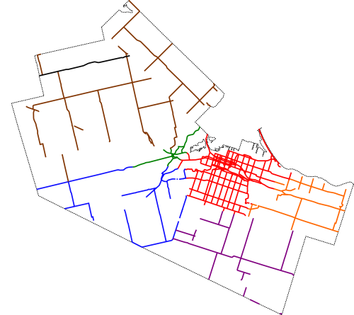 Map of Hamilton-Wentworth Regional Roads