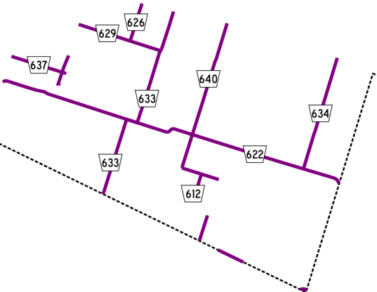 [Hamilton, ON highway map]