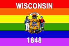[Wisconsin rainbow flag]